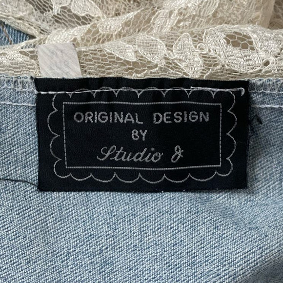 Vintage Denim‎ Floral Painting Vest - Picture 11 of 11